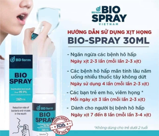 Xịt Họng Bio Spray Bdferm 30ml