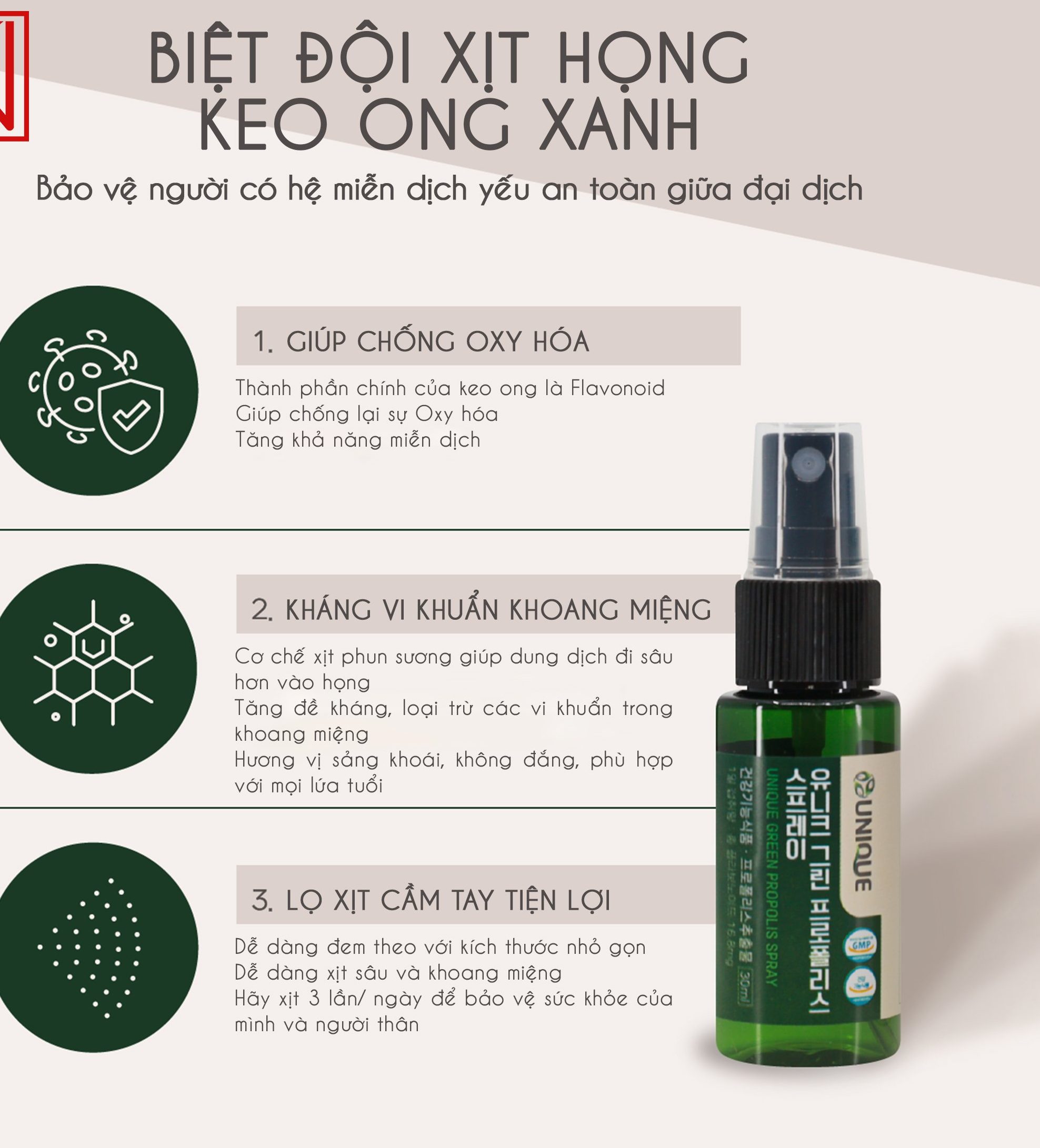 Xịt họng keo ong xanh Brazil